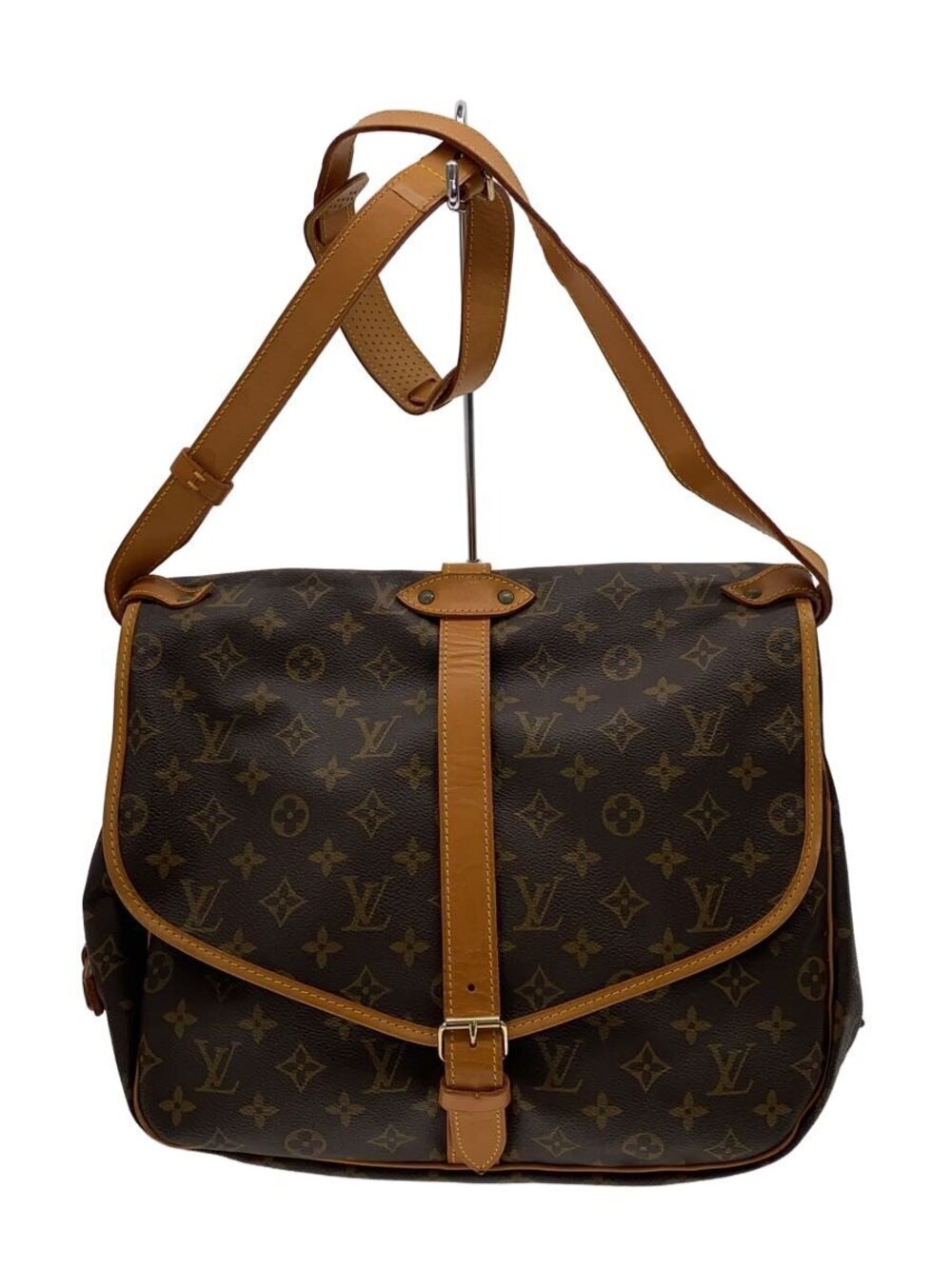 LOUIS VUITTON Saumur Canvas Brown